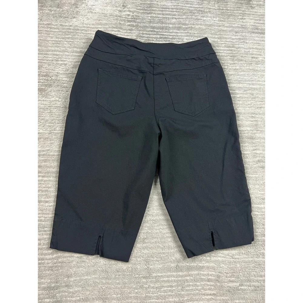 Westbound Bermuda Shorts Womens 6 Black Pull On Stretch‎ Zipper Accent Mid Rise